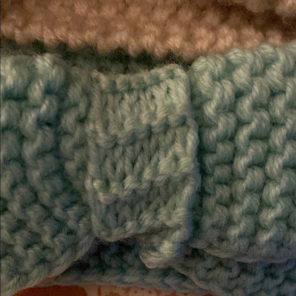 Handknit Blue,cream,pink,purple Accessories Bow Headbands 3-12 months - Picture 9 of 11